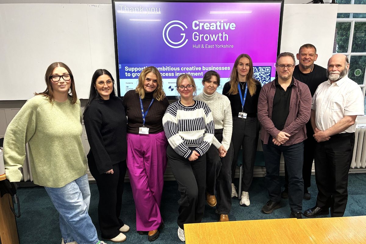 Some of the participants and experts who took part in cohort six of the Creative Growth Programme delivered by HEY Business Growth and Skills Hub.