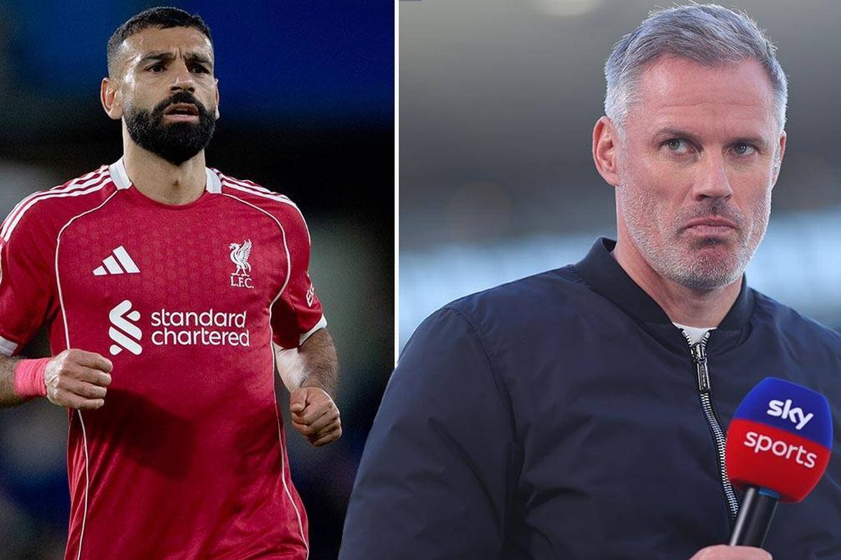 Jamie Carragher and Mo Salah