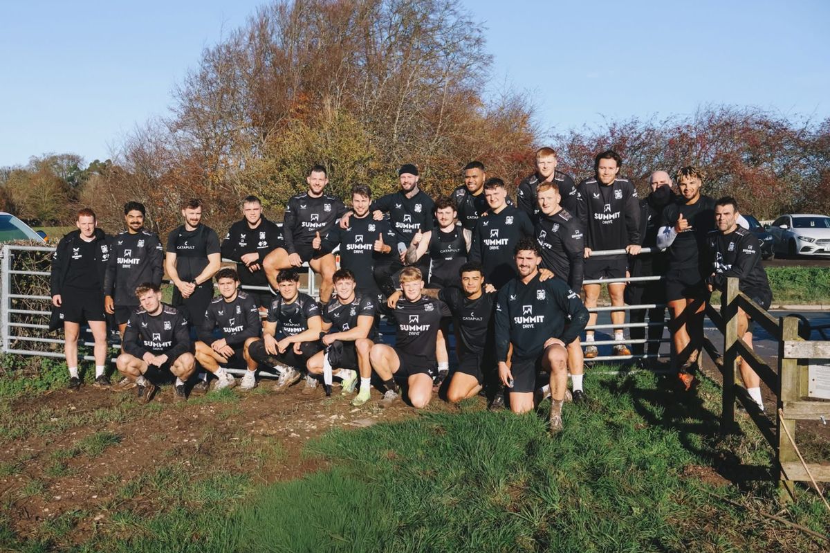 Hull FC's squad after a hill session.