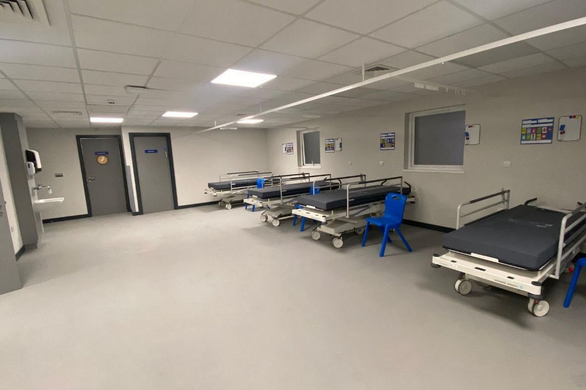 One of the areas within the new temporary discharge lounge at Hull Royal Infirmary