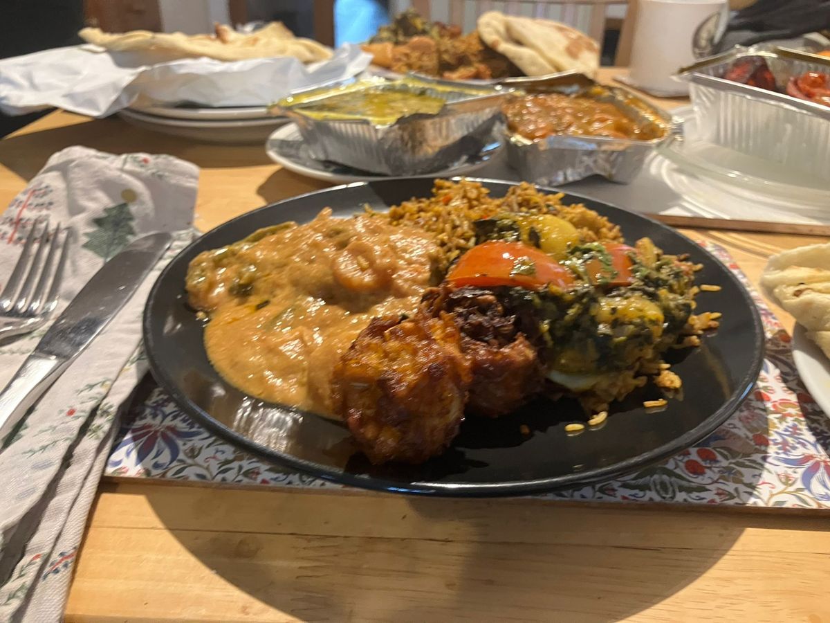 Sofie Jackson orders an Indian takeaway on Christmas Day from Currish on Newland Avenue