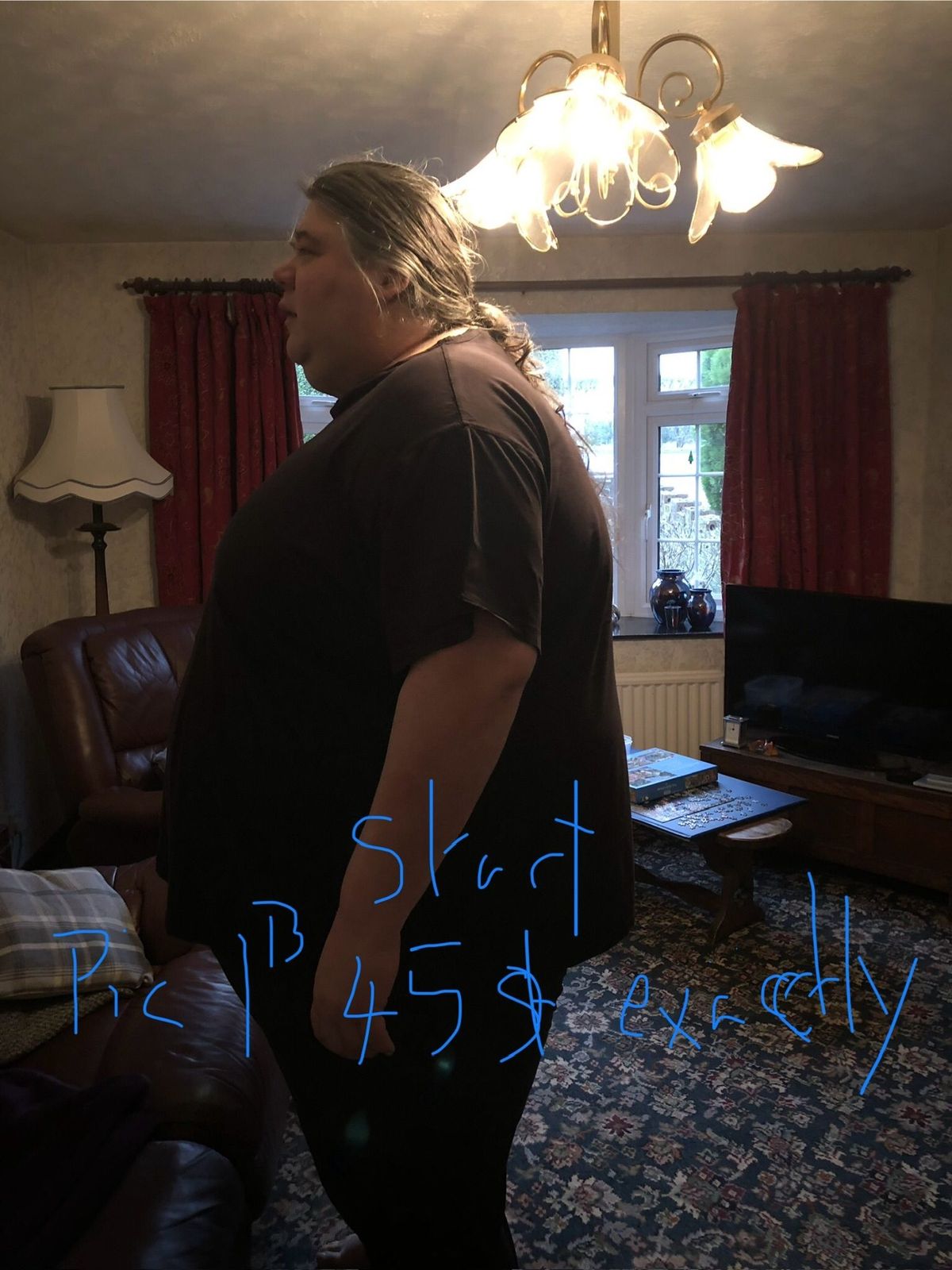 Jon Parry when he weighed 45 stone
