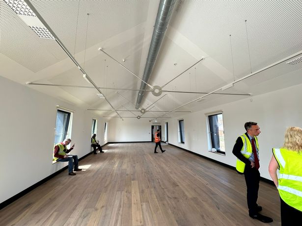 Inside the newly built visitor centre