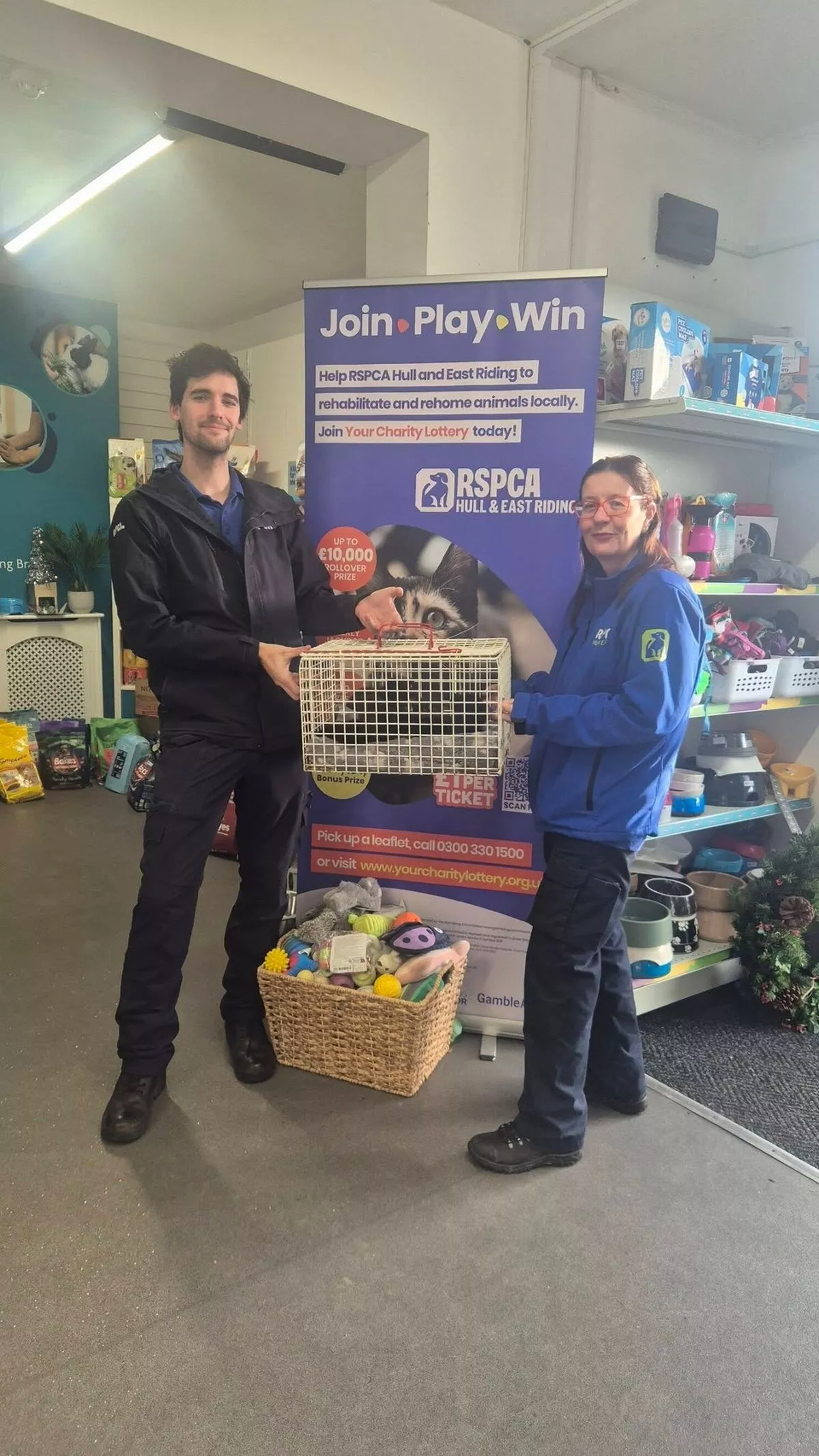 RSPCA Hull & East Riding Branch staff with the kittens