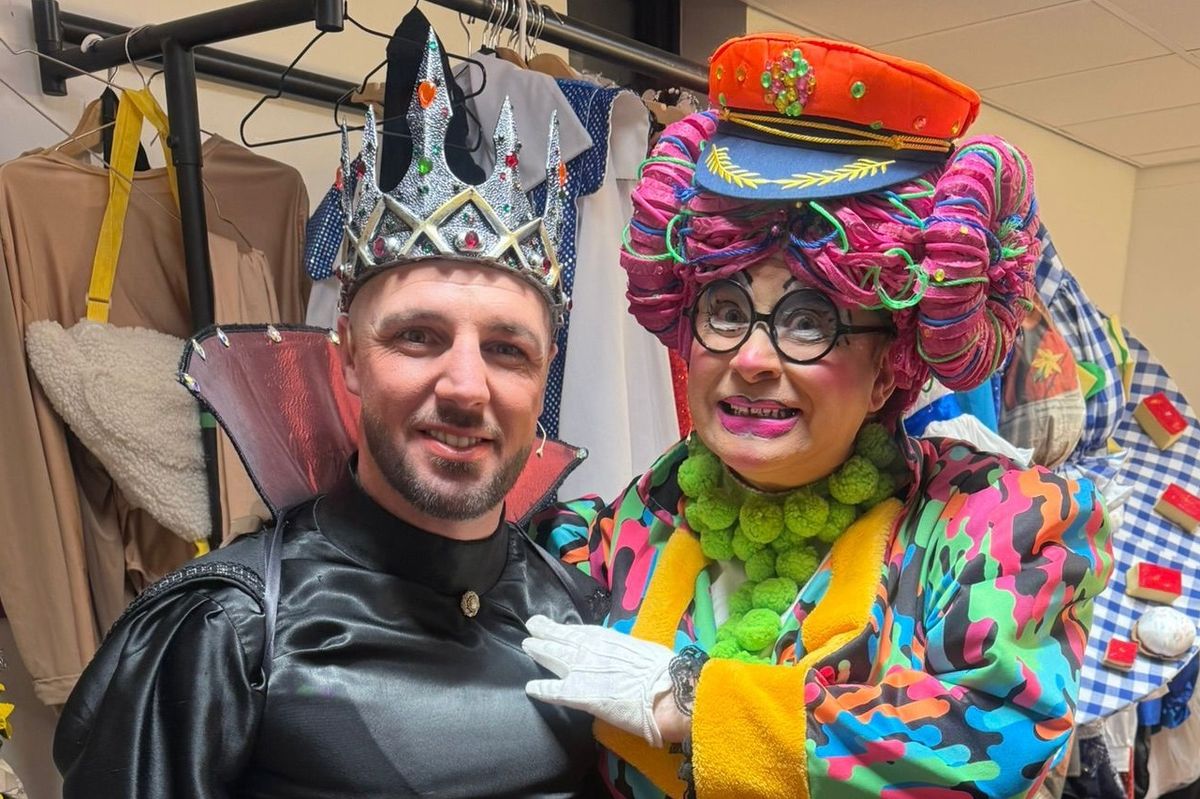 Tommy Coyle, left, as King Rat, and Joe Standerline as the Dame, in Bridlington's 2025 pantomime Dick Whittington