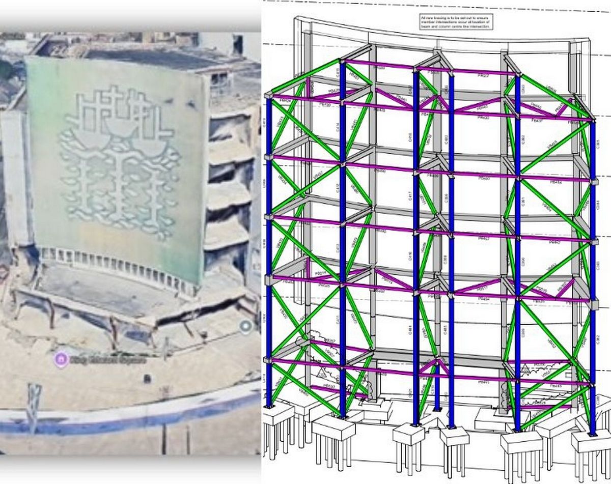 Scaffolding will be fitted at the back of the mural