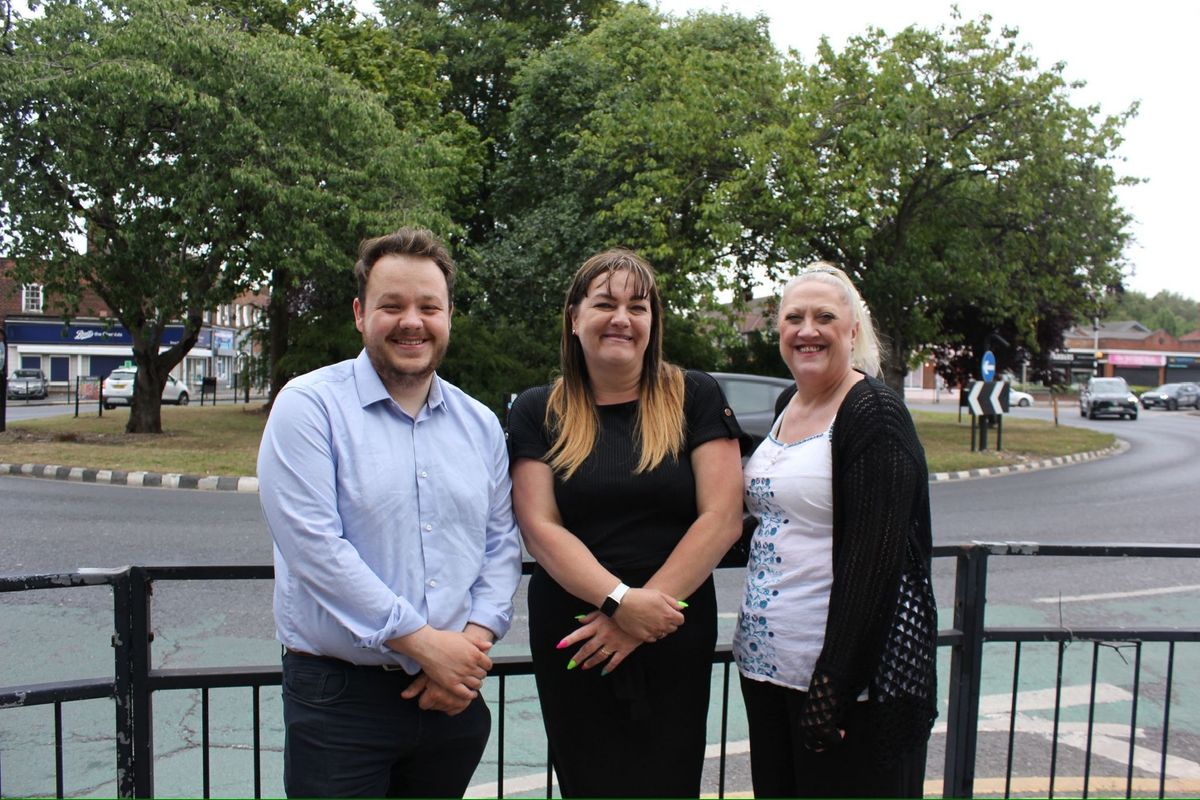 (L-R) Councillors Jack Haines, Maria Coward, and Alison Collinson