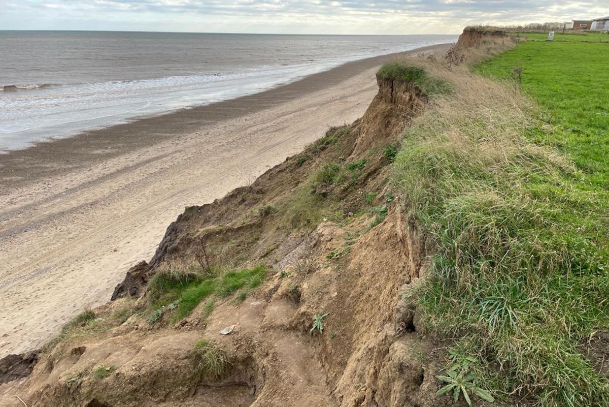 Coastal erosion at Skipsea