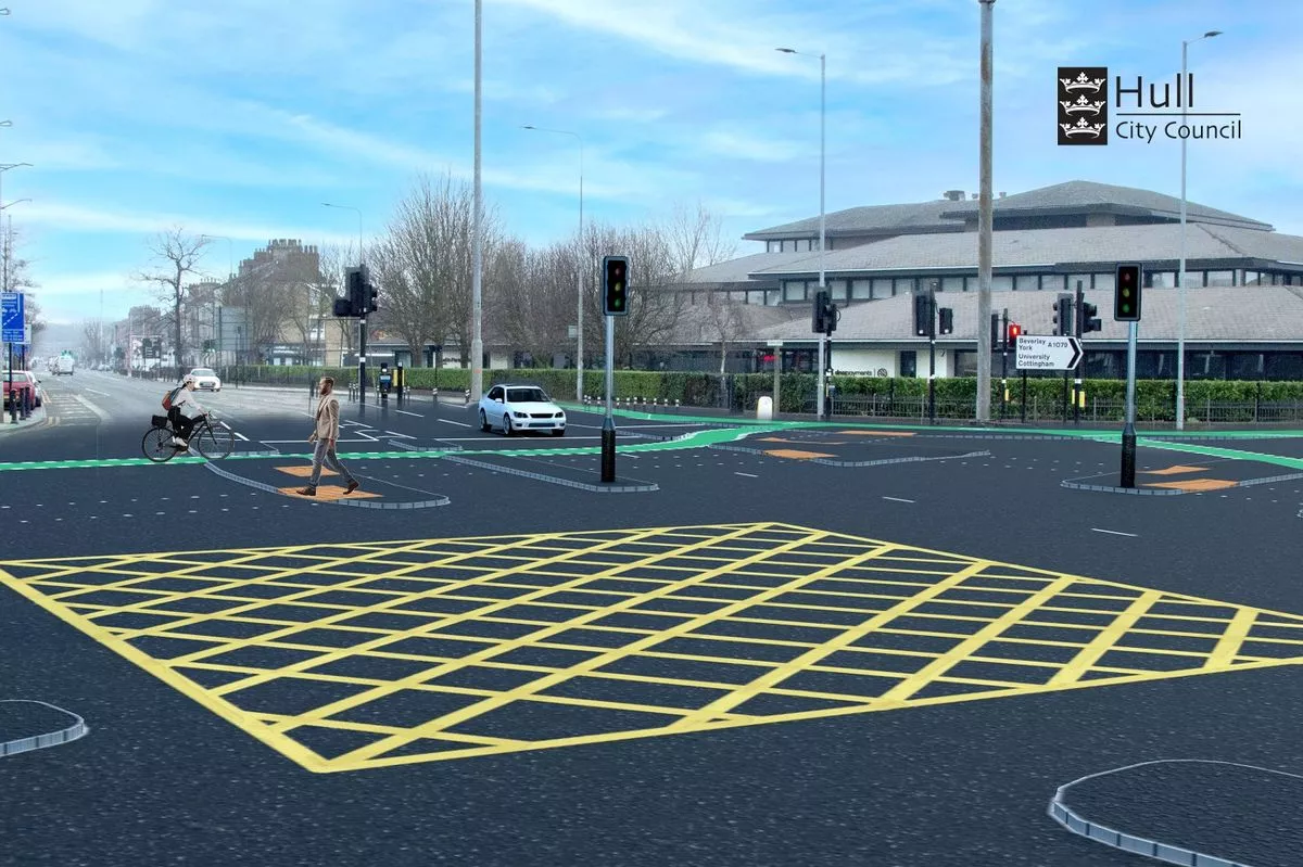 An artist’s impression of how the new CYCLOPS junction at Blundell’s Corner could look