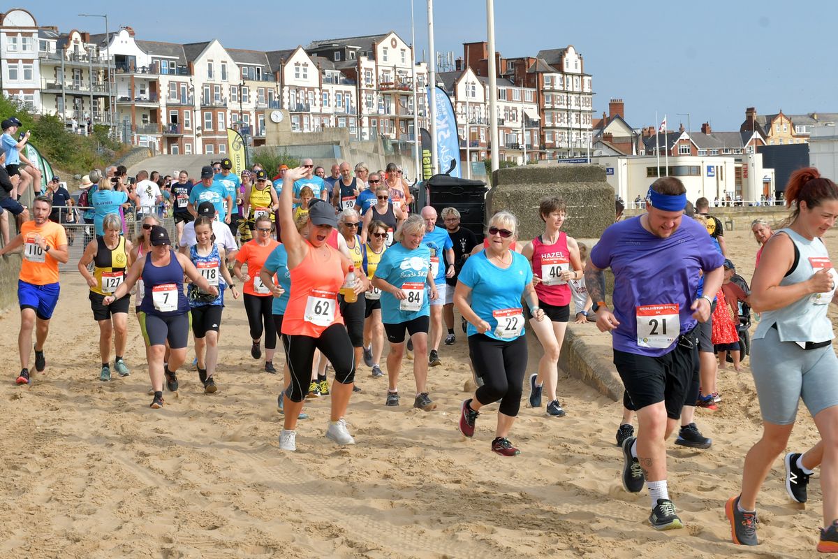Runners of all ages and abilities to take off from the starting line on Bridlington South Beach