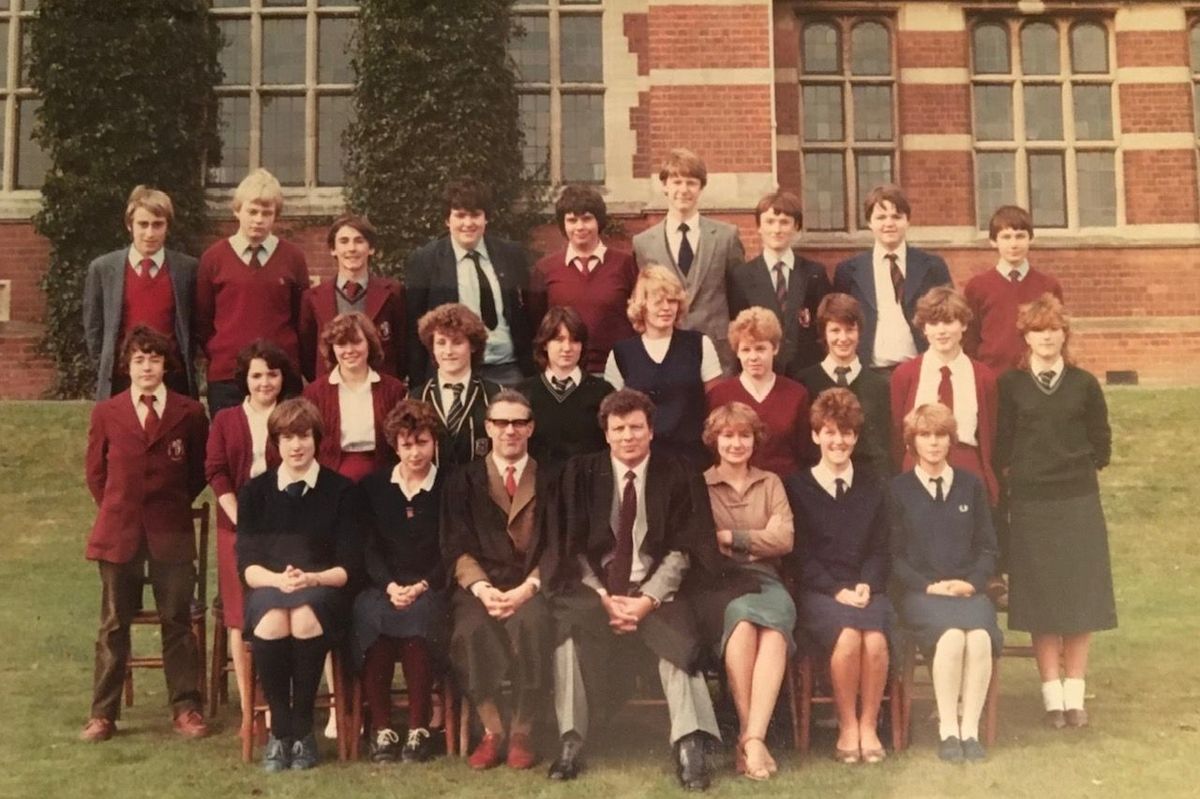 Some staff and students of the amalgamated Bridlington School, at the former Bridlington Grammar School, which formed the Upper School site, with the High School for Girls forming the Lower School site