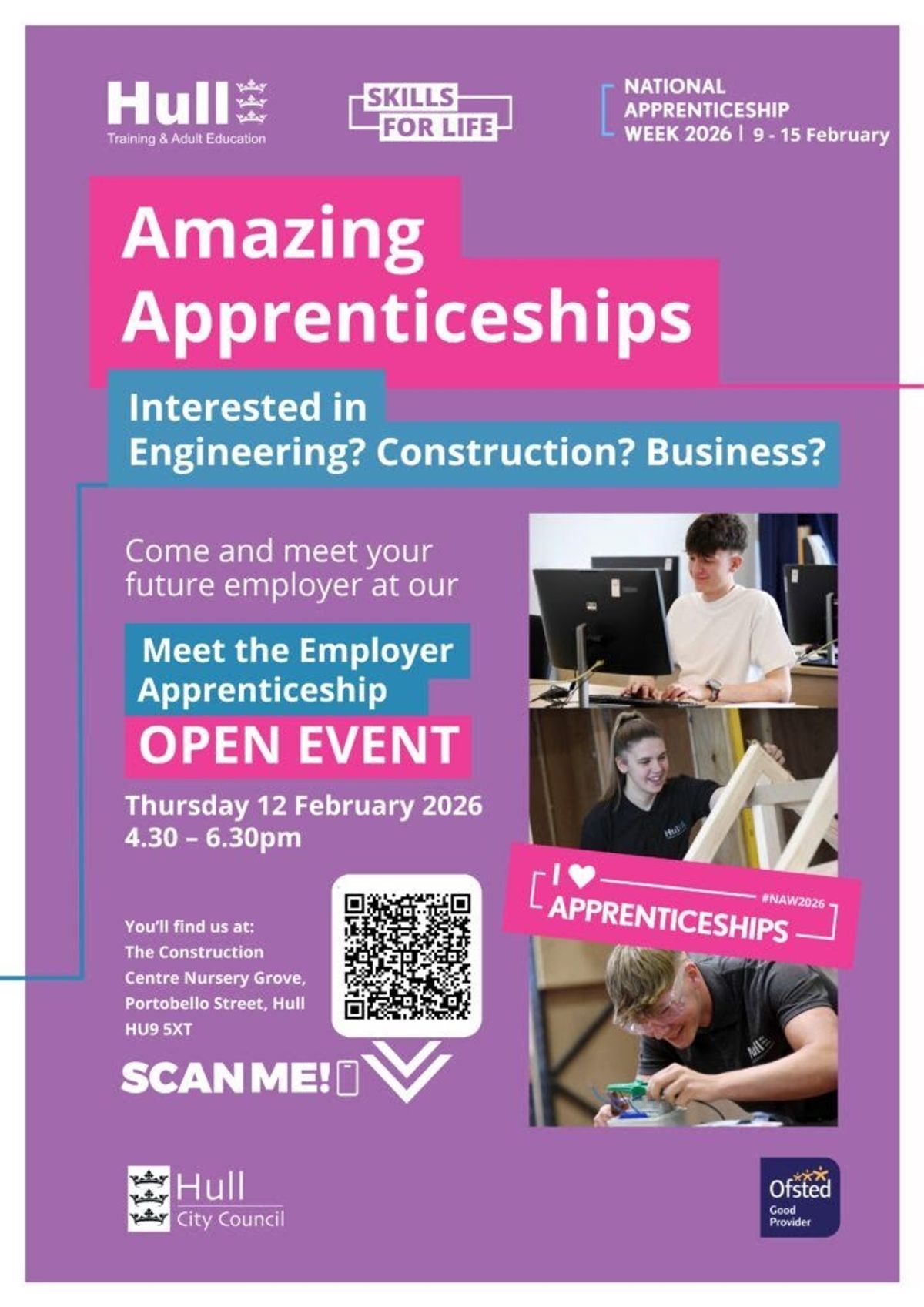 Hull Training and Adult Education (HTAE) is hosting a Meet the Employer Apprenticeship open event