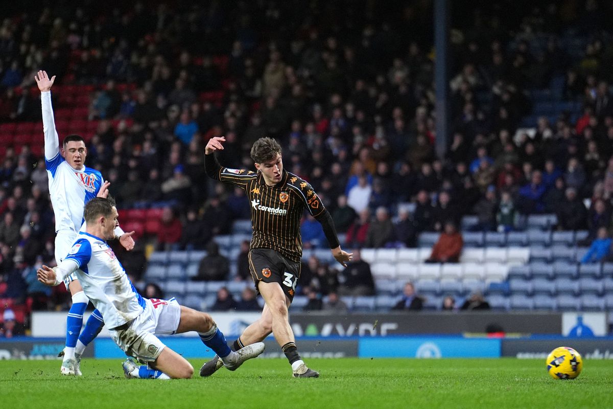 Hull City's Lewis Koumas scores the winner at Blackburn