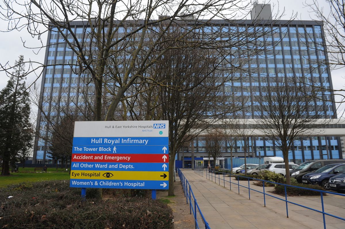 Exterior view of Hull Royal Infirmary, Anlaby Road, Hull
