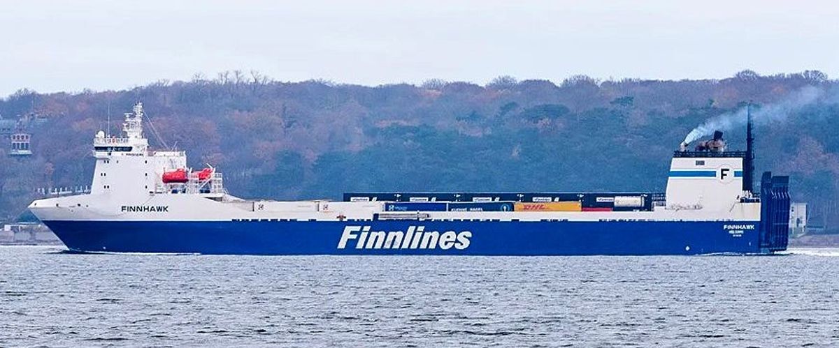 Finnhawk, a roll-on/roll-off vessel used to transport wheeled cargo