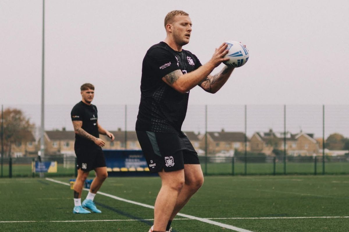 Jordan Abdull in Hull FC pre-season training.