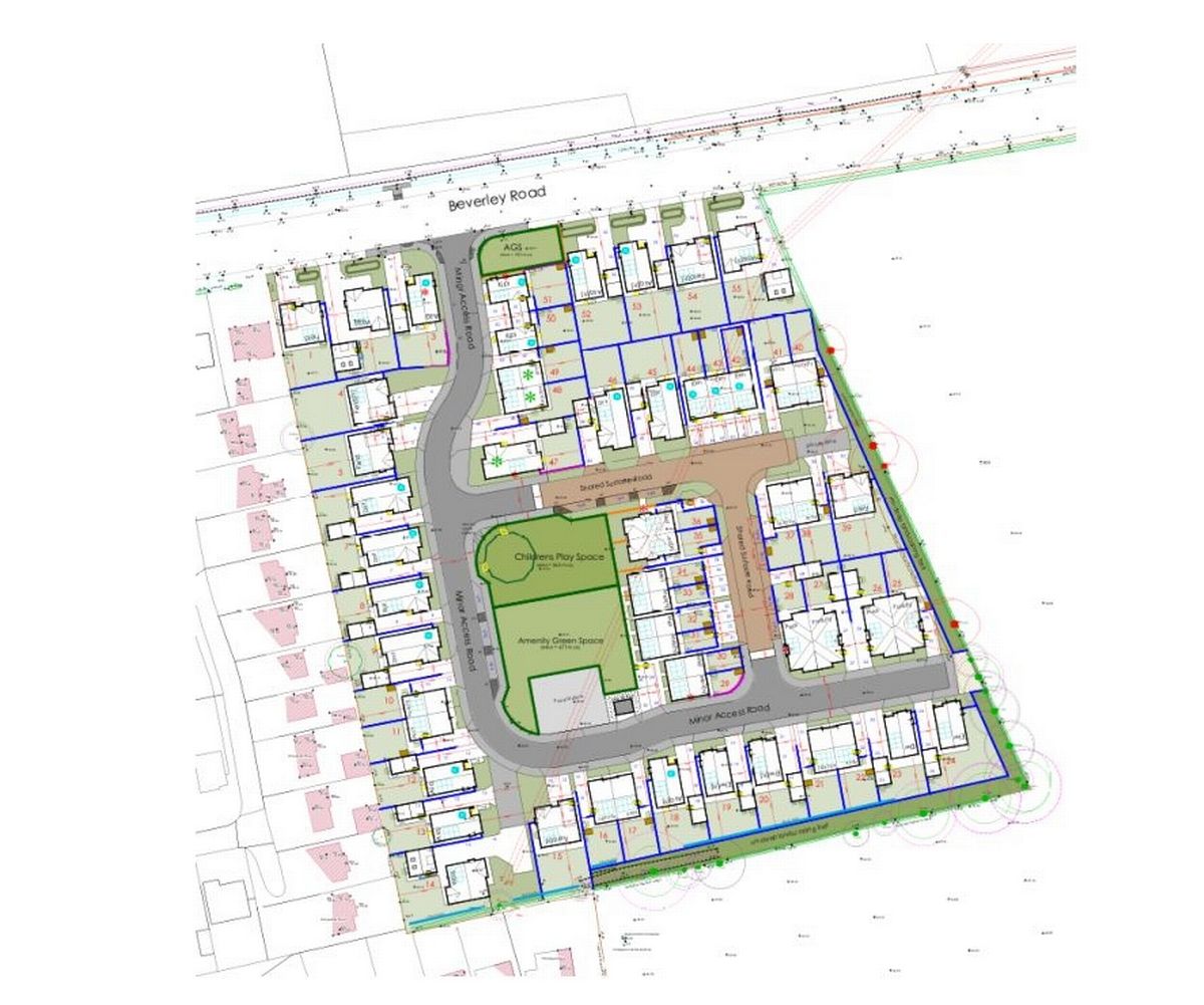 A site plan of the submitted proposals