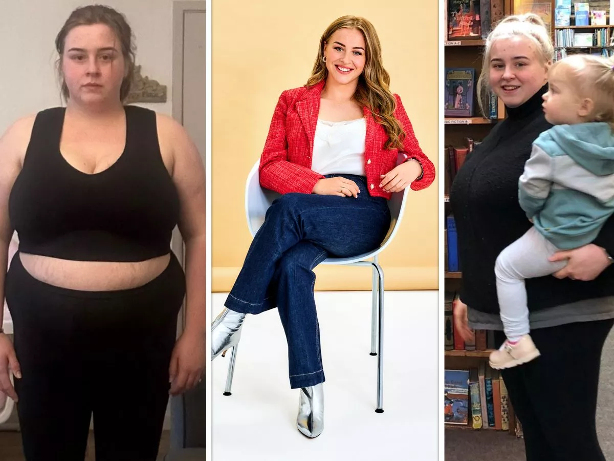 Eleanor before and after losing more than six stones