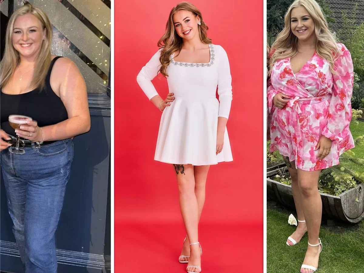 Eleanor before and after losing more than six stones