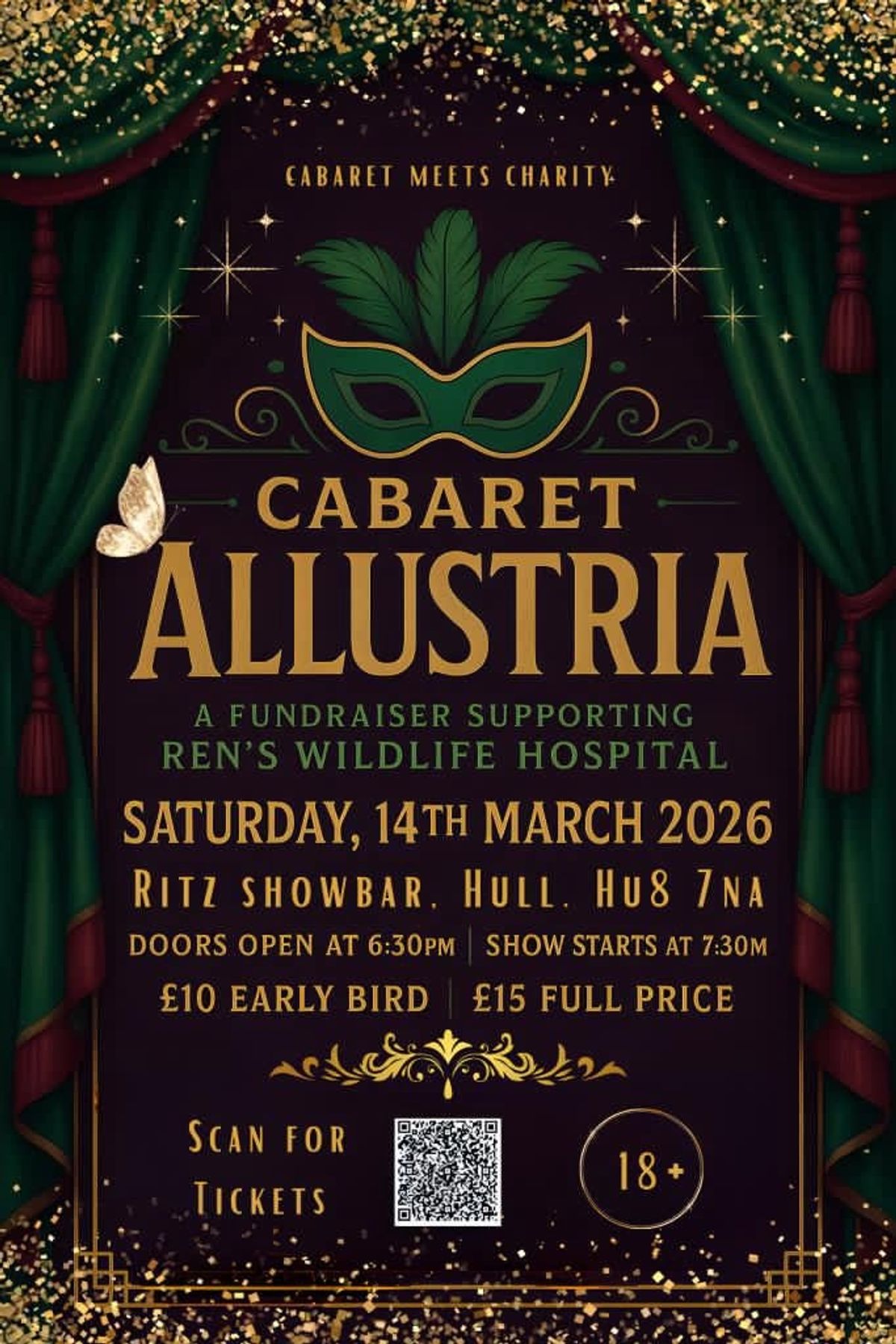 The cabaret will be at Ritz Showbar in Holderness Road