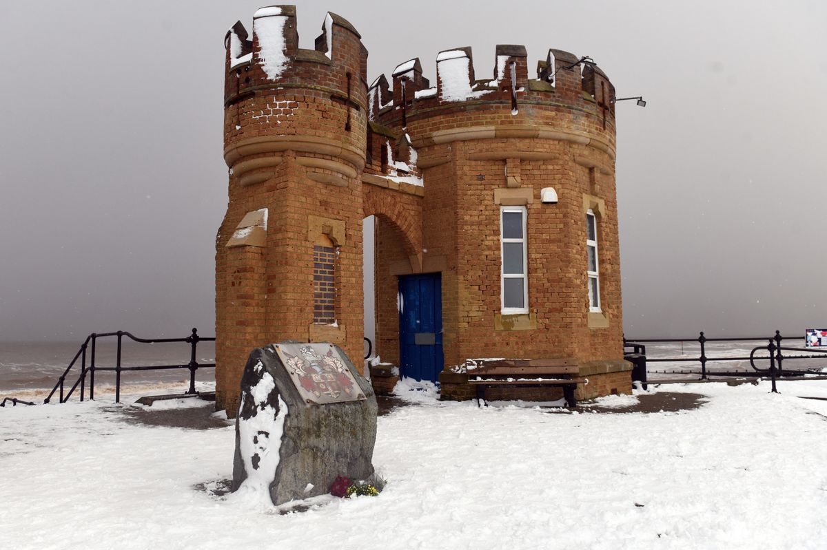 Pier Towers at Withernsea, where people have been laying floral tributes