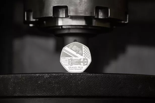 The Royal Mint’s coin design shows how racing cars have evolved