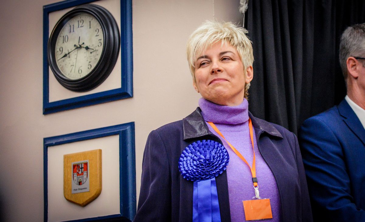 Lia Nici at the 2019 General Election count