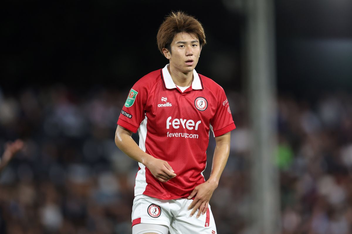 Yu Hirakawa in action for Bristol City earlier this season 
