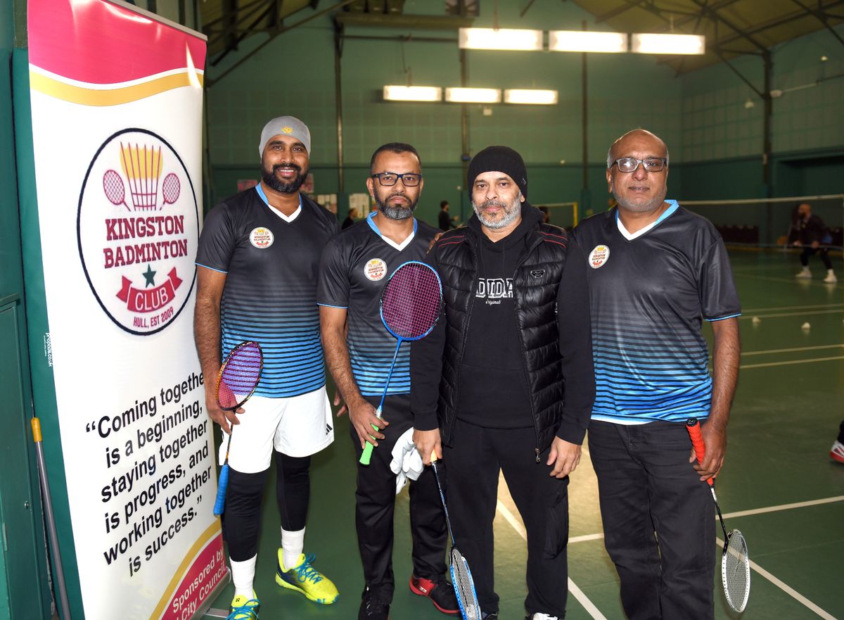 Kingston Badminton Club's founding members, Humayun Ahmed, Jadid Ahmmed, Shamin Ahmed and Sheik Mohid