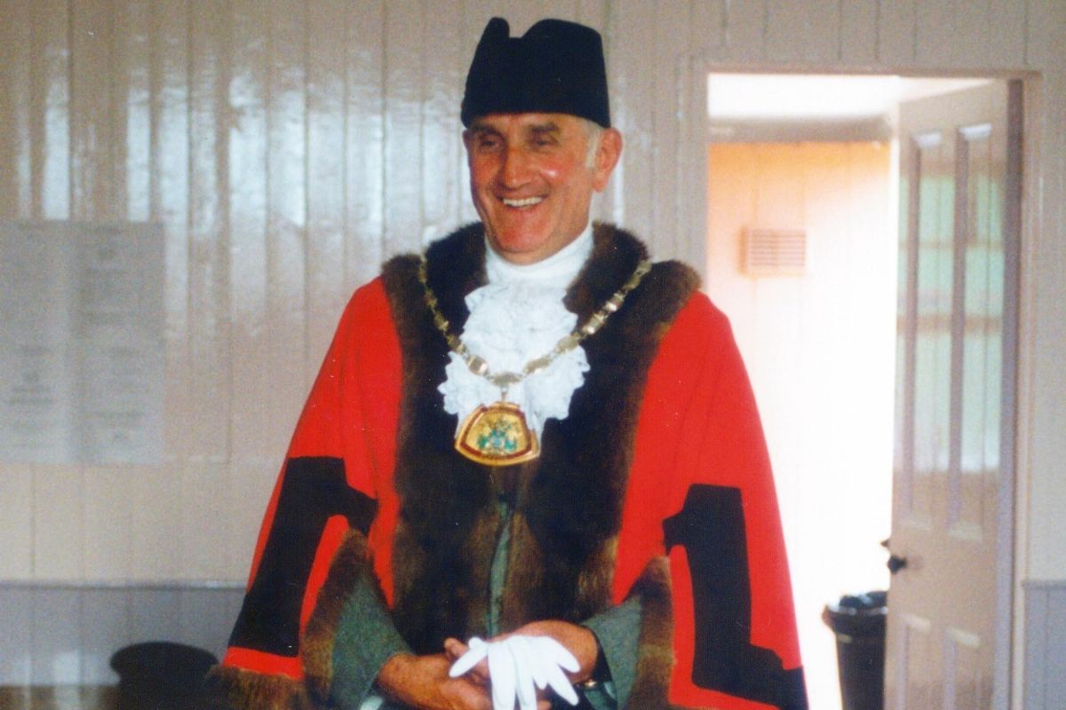 Harry Buck in his mayoral robes - he was mayor of Sproatley for almost 50 years