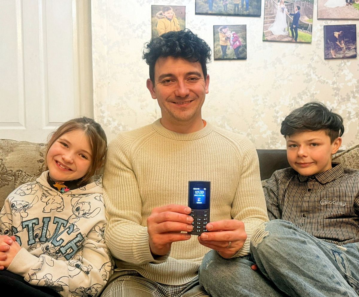 Ben gave them the Nokia 'brick phone' instead of a smartphone in a bid to keep them off social media