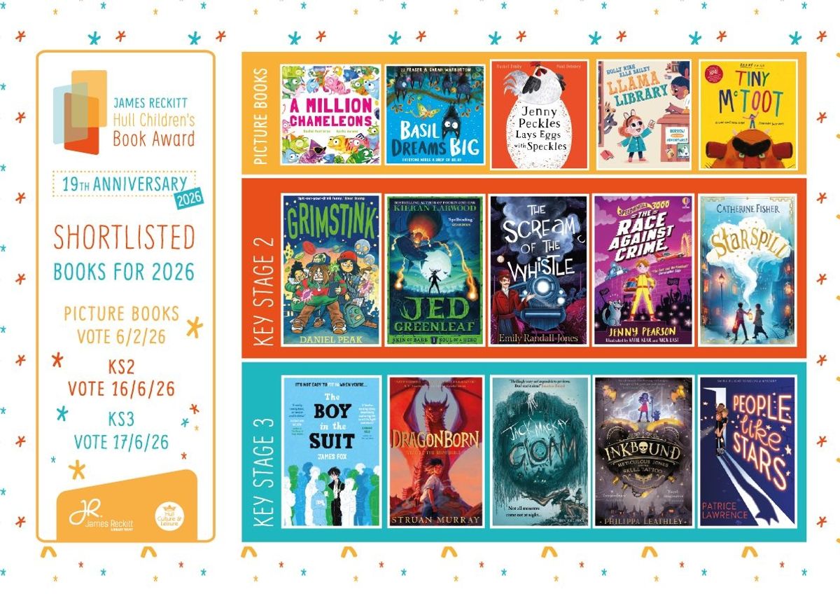 The shortlisted children's books for the James Reckitt Hull Children’s Book Award 2026