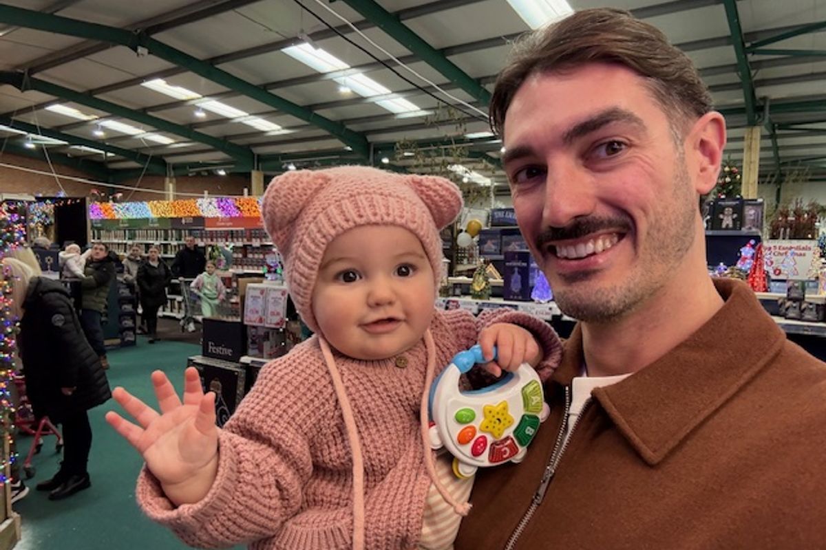 Josh Richardson with daughter Esme