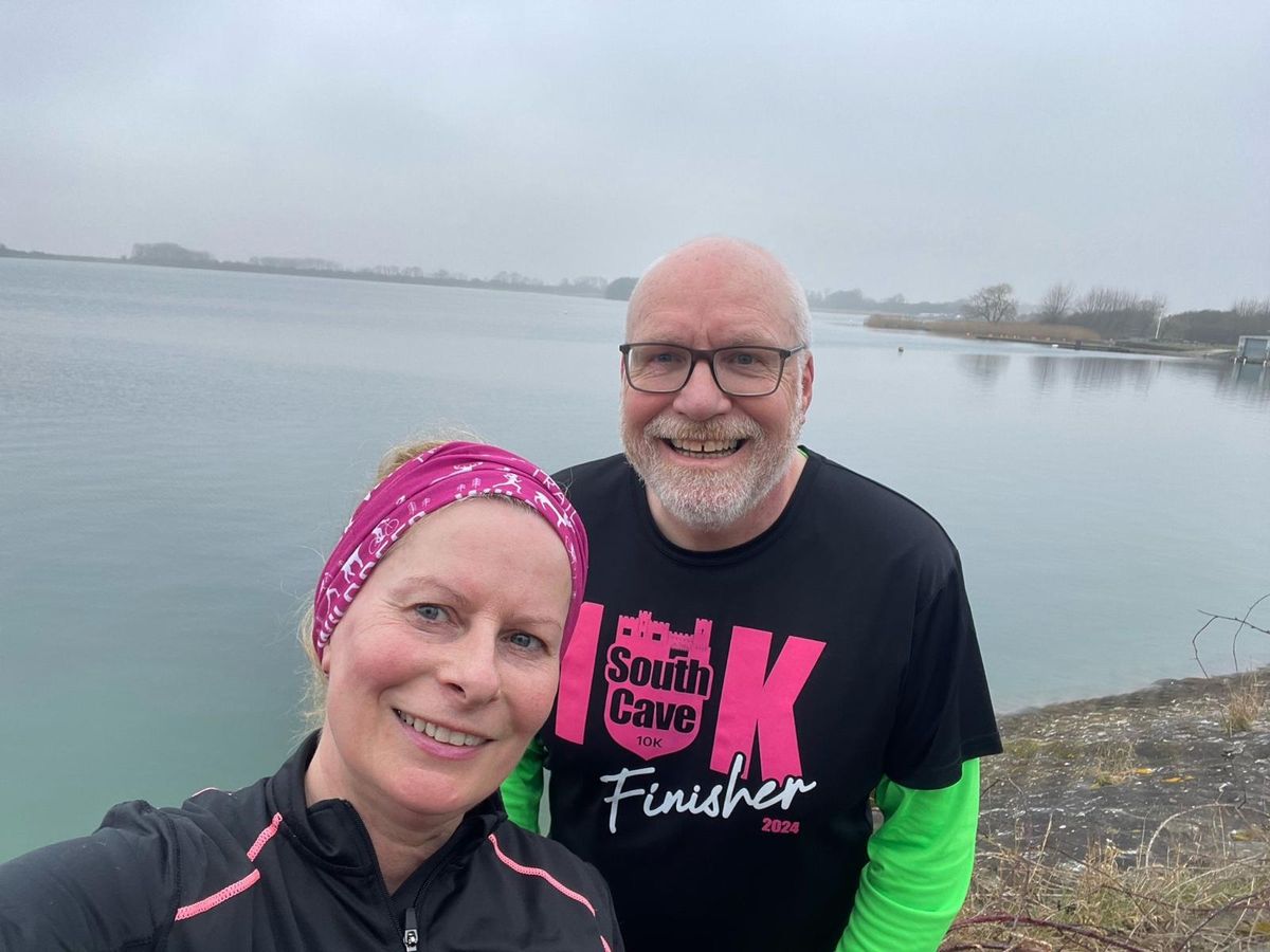 Tim Heneghan who is a leader for Brough Fitmums & Friends has been helping Caroline train and will also be taking part in the marathons