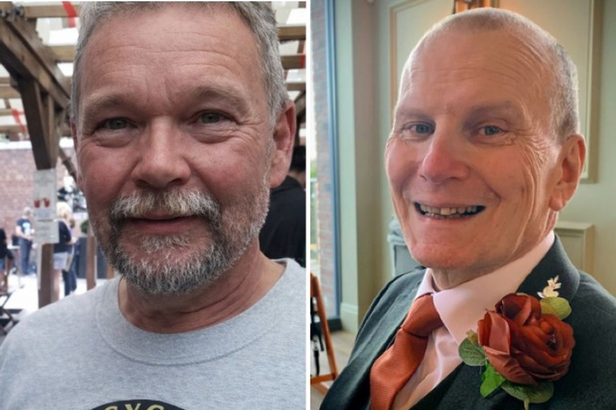 Tribute images of Keith Walker, left, and Stephen Tate