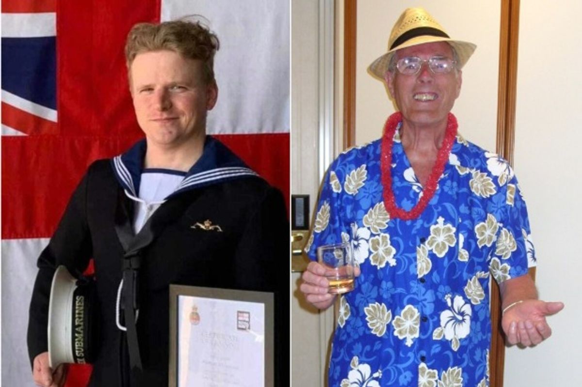 Tribute images of Tomas Stevenson, left, and Kenneth Fountain