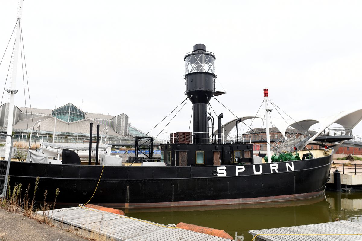The Spurn Lightship on Hull Marina