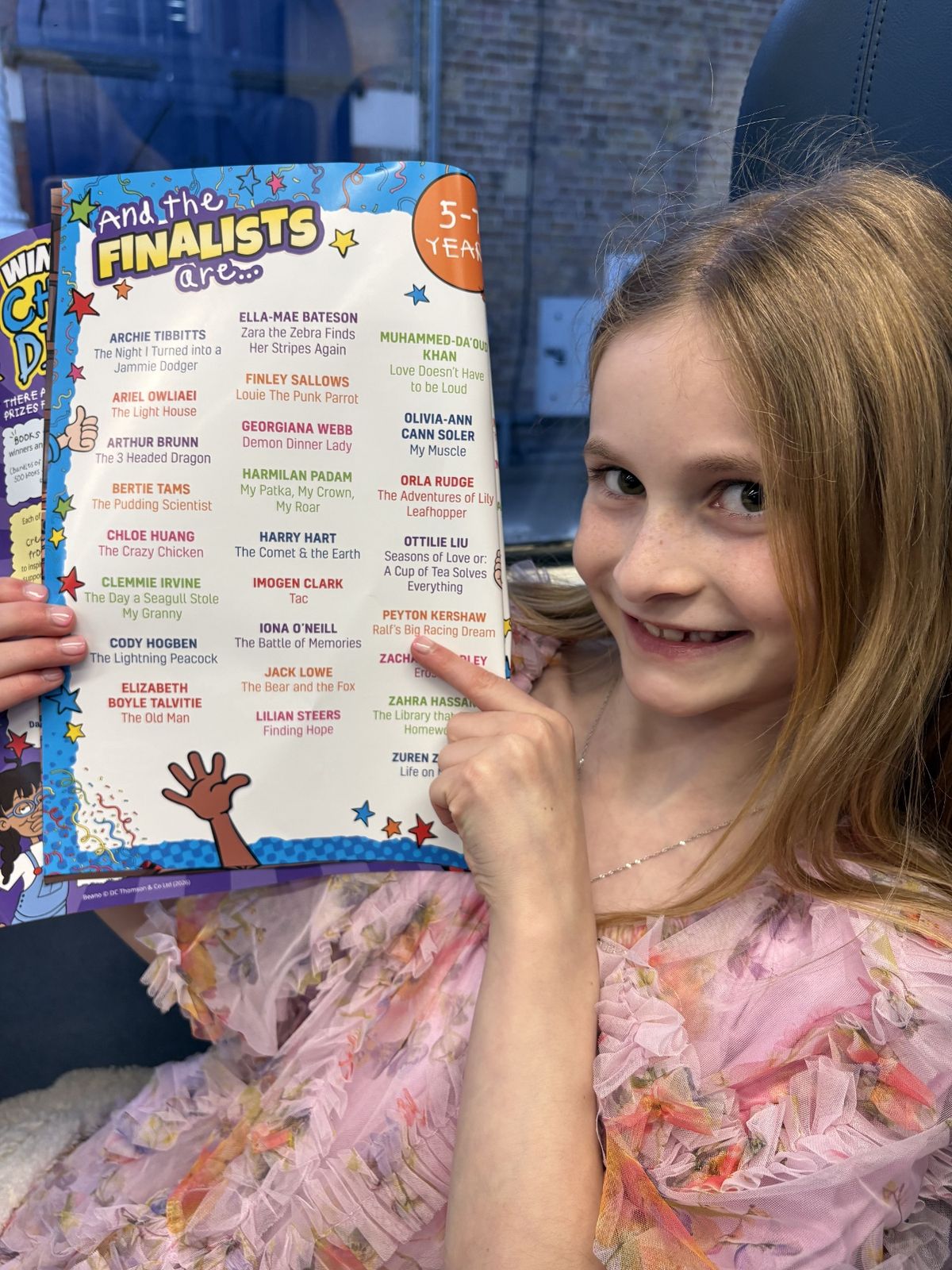 Pointing out her name as a finalist, Peyton Kershaw
