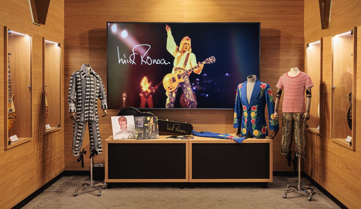 Exhibition celebrating Mick Ronson and featuring some of his stage-worn outfits