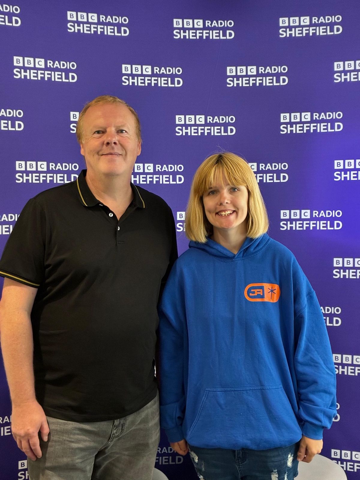 Father-and-daughter film-makers Dean and Rebecca Sills at BBC Radio Sheffield
