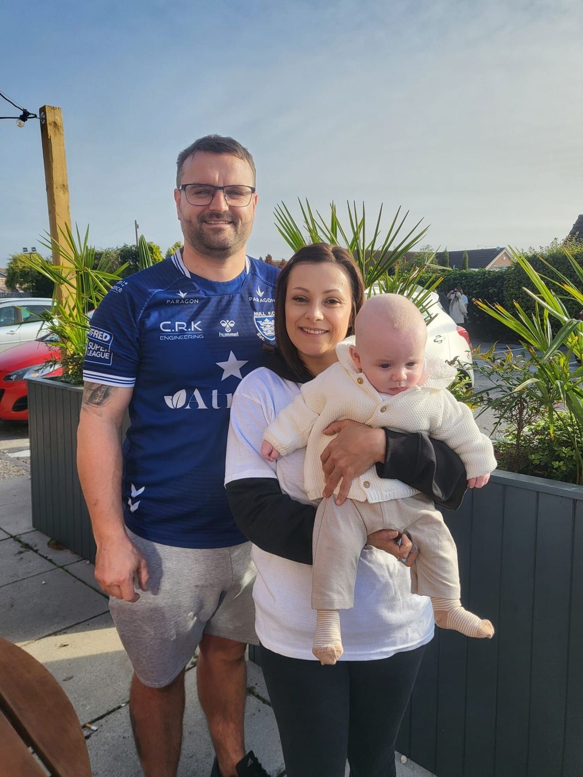 Karla and Gareth Marrow with rainbow baby Zac