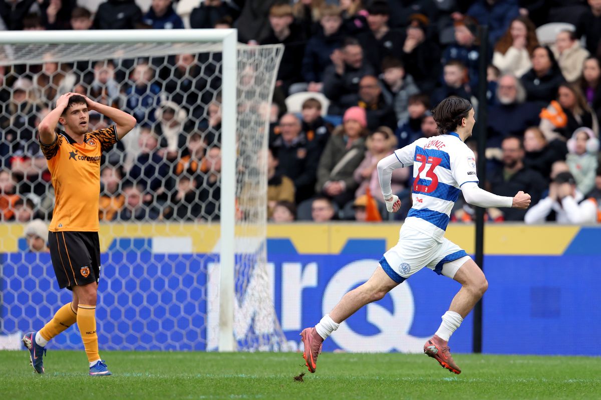 Ryan Giles shows his frustration after Daniel Bennie scored QPR's winning goal