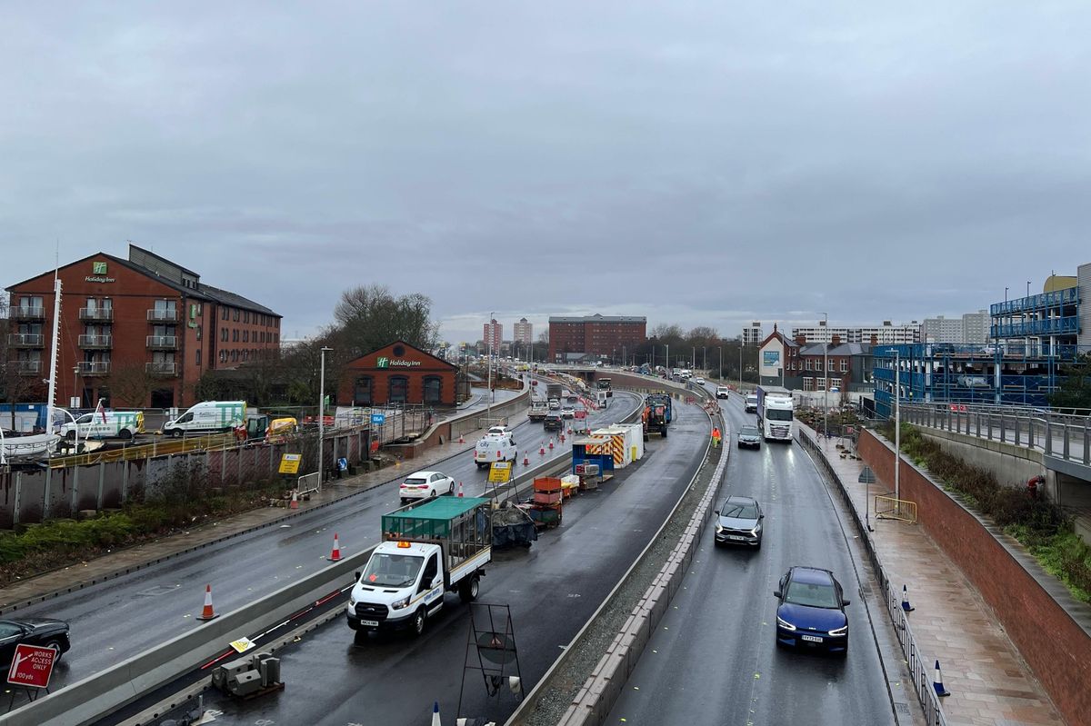 The underpass section of the A63 Castle Street scheme, pictured in January 2026