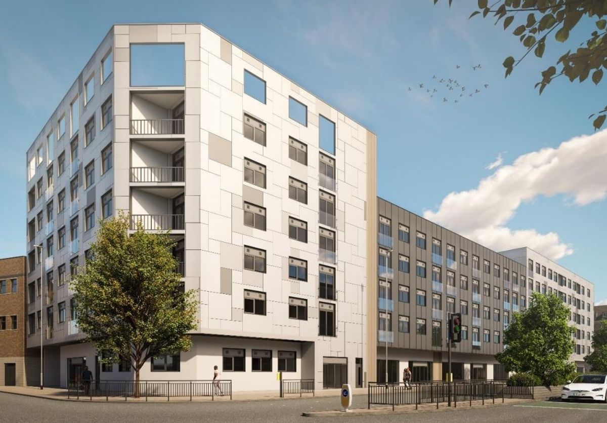 A CGI of how the housing scheme at the Circus Circus site could look