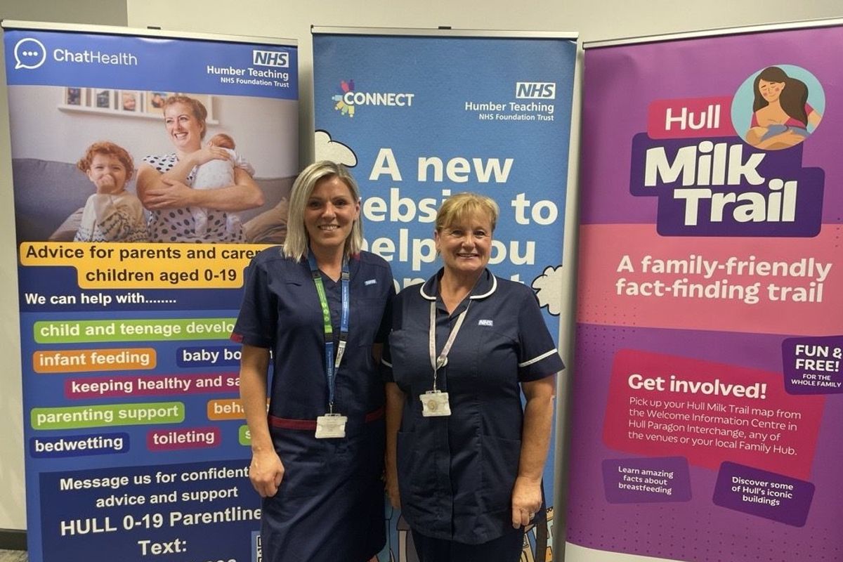 Ellie Talbot-Imber and Debbie Jackson of Humber Teaching NHS Foundation Trust’s Infant Feeding Team