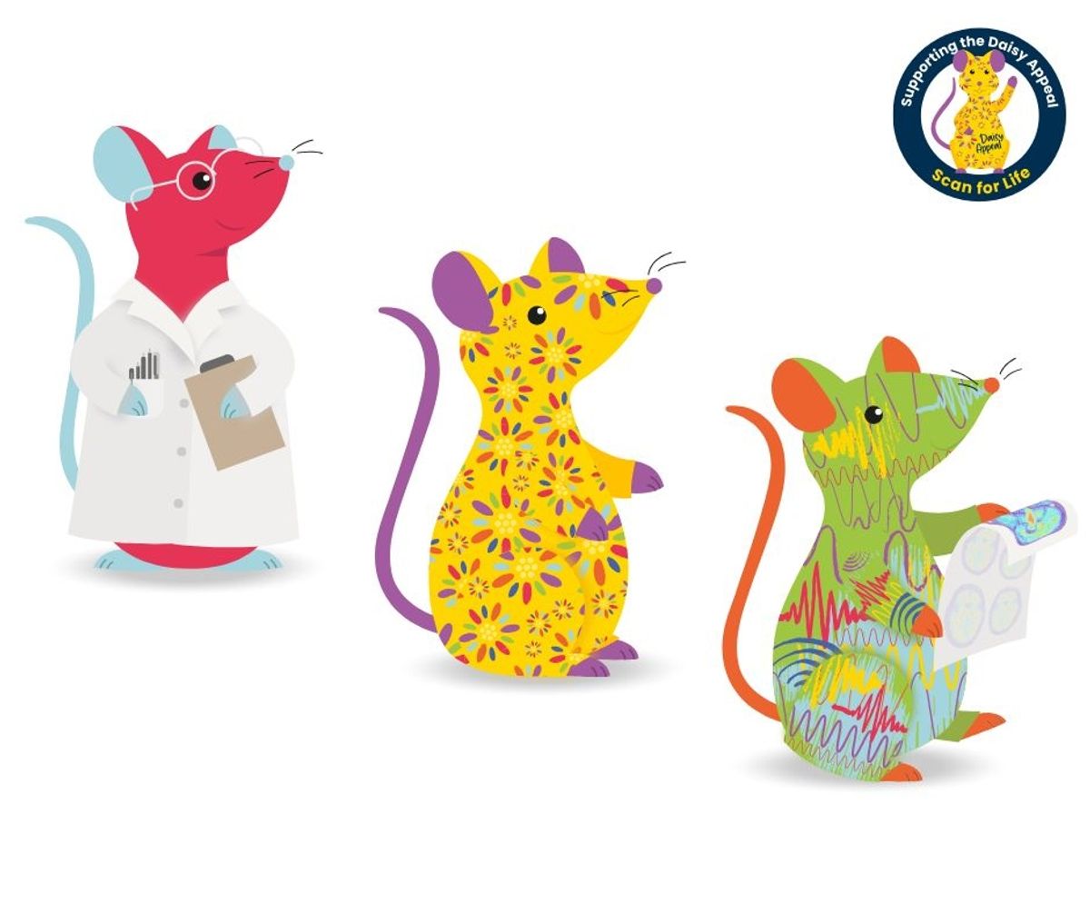 The Daisy Appeal's “Scan for Life” campaign stars Daisy Rat and two new characters - Scientist Rat and Scanner Rat – who have yet to be named