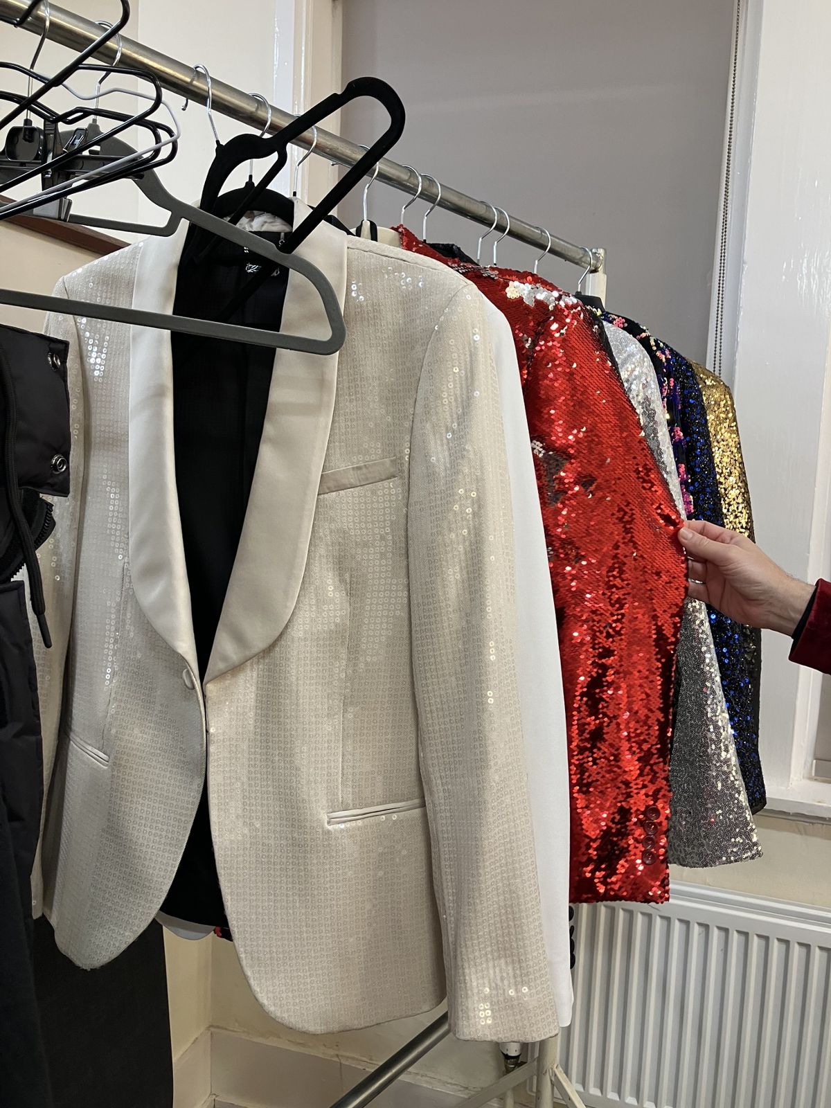 Spangles and sequins for Peter Andre's show clothes