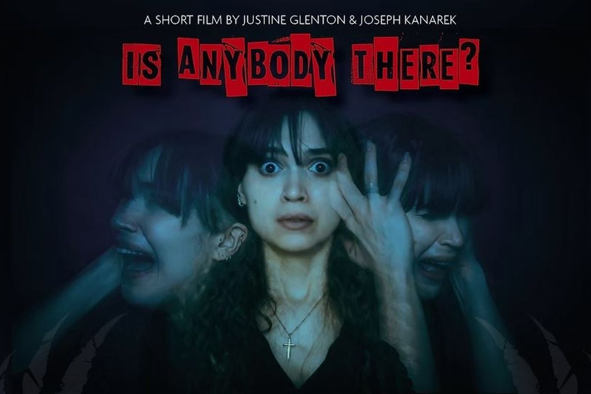 ‘Is Anybody There…?’ poster with graphics by Graeme White and photography by Simon Boothe