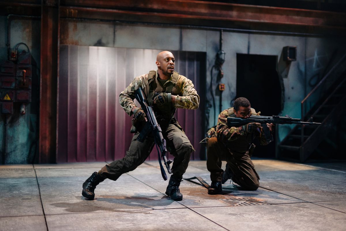 Oliver Alvin-Wilson and Daniel Poyser in Macbeth at Hull Truck Theatre