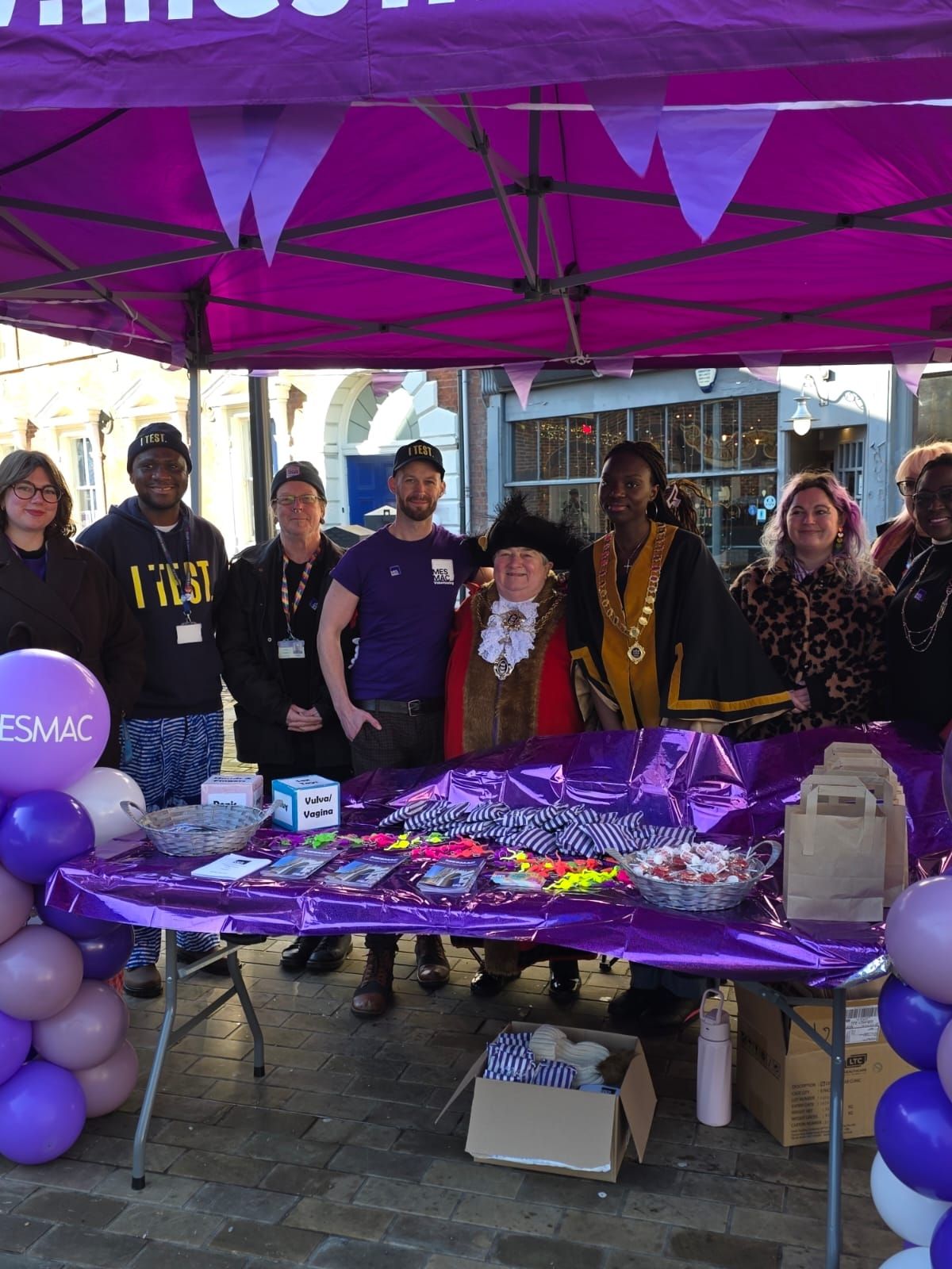 The charity was giving out free goodie bags to celebrate the opening of the new premises
